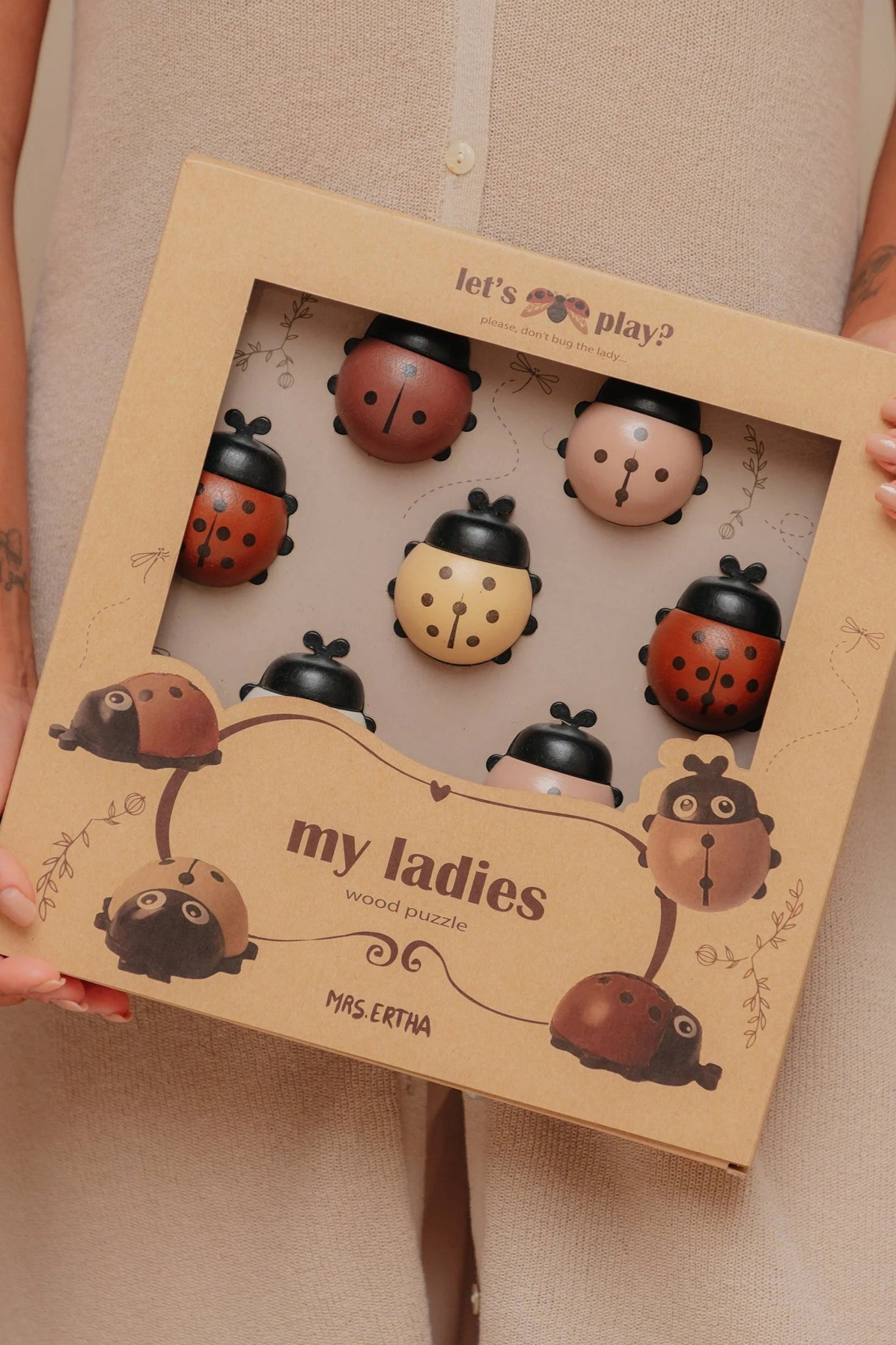 PUZZLE / CASSE TÊTE EN BOIS COCCINELLE - Lina et Compagnie