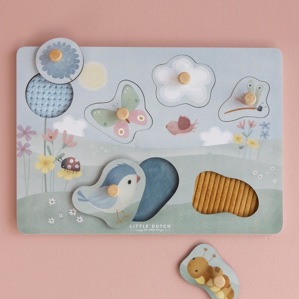 Puzzle Tactile - Flowers & Butterflies - Lina et Compagnie