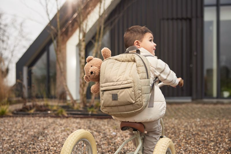 Sac à Dos Matelassé Enfant - Olive green - Lina et Compagnie