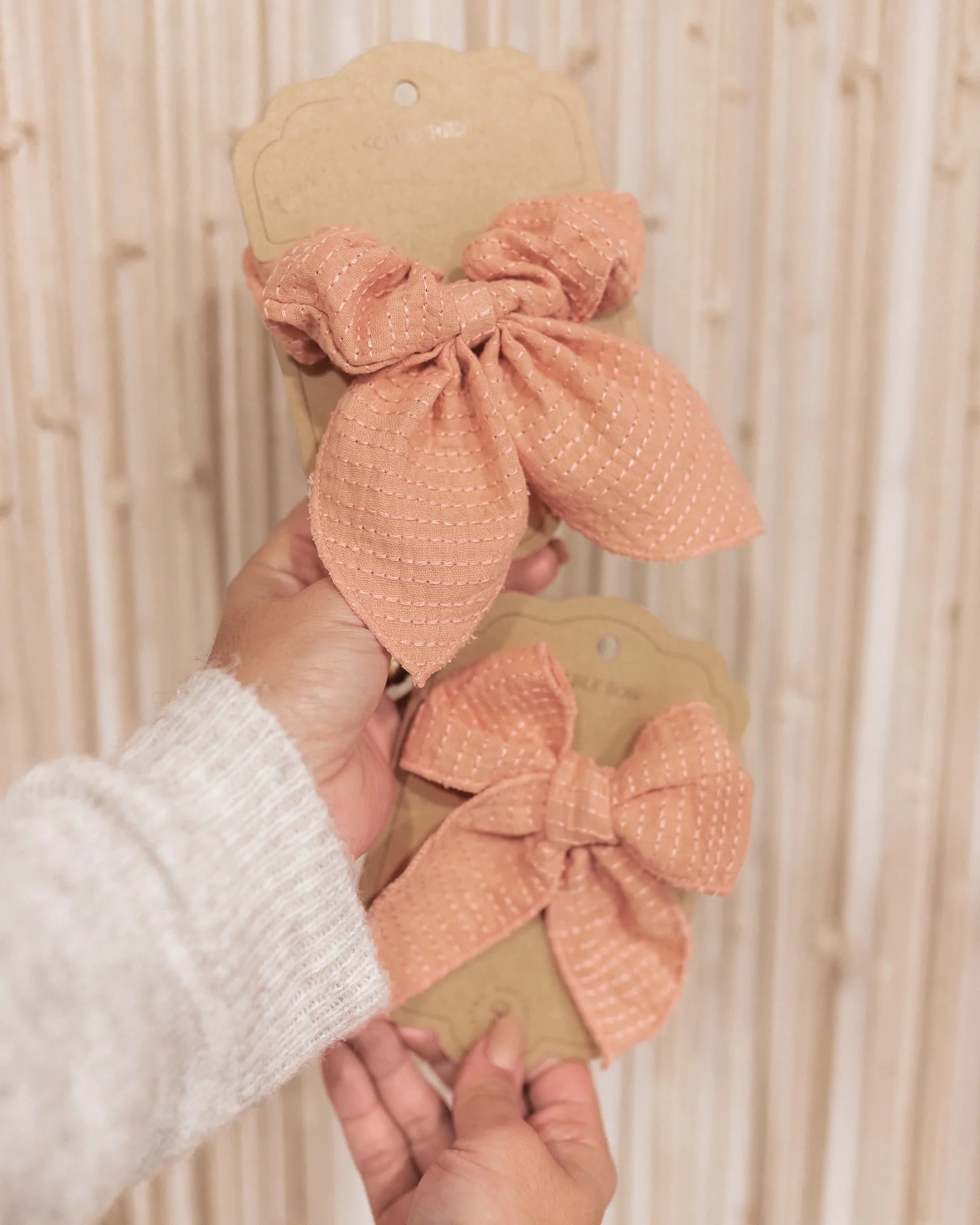 Barrette Nœud pour Cheveux - Rose - Lina et Compagnie