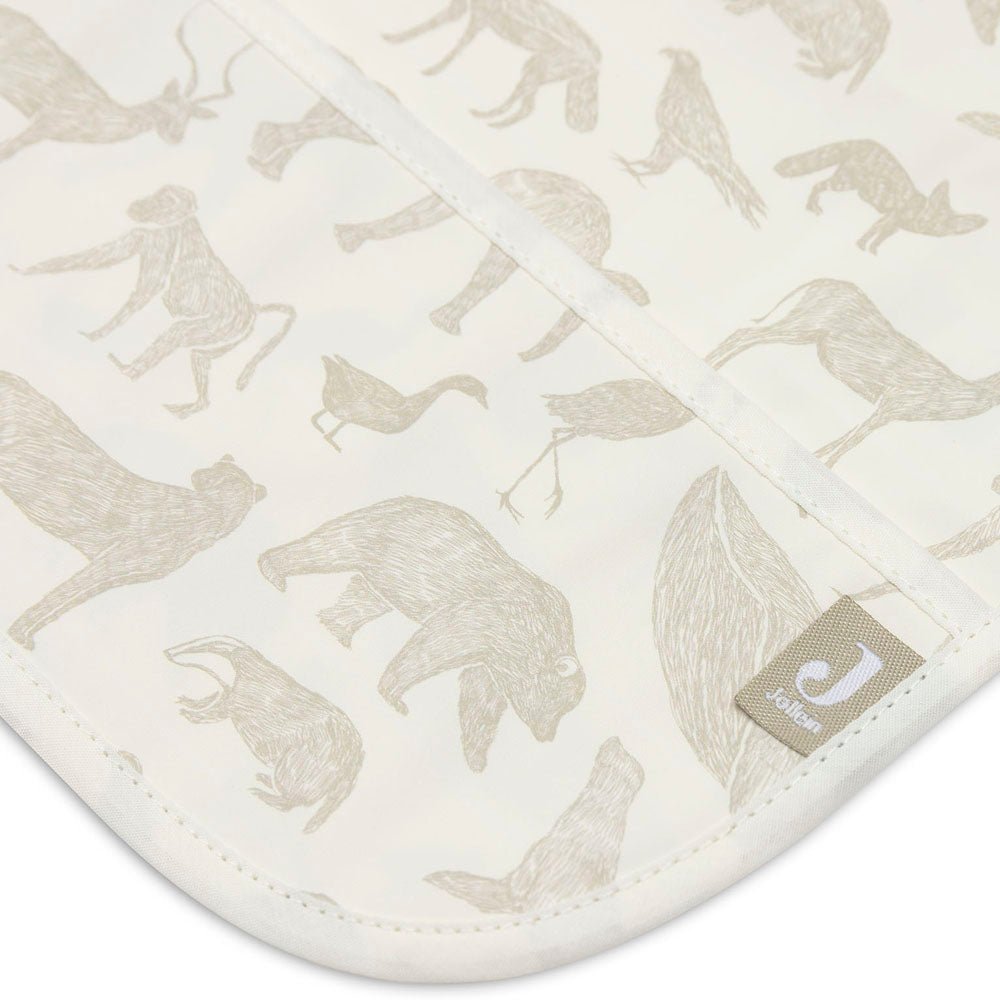 Bavoir avec Manches imperméables Animals - Olive Green - Lina et Compagnie