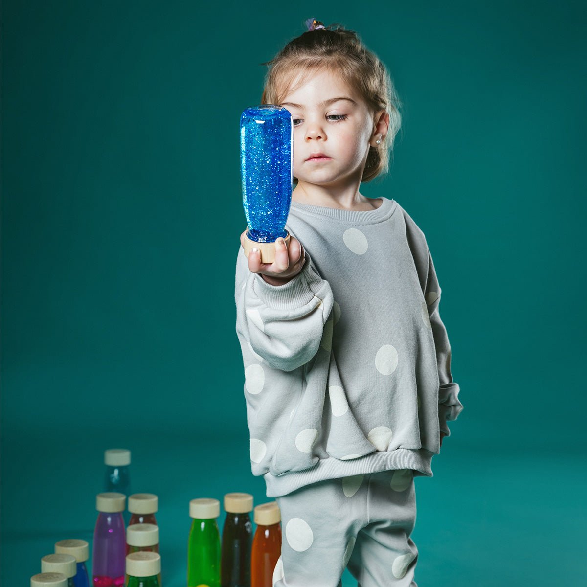 Bouteille Sensorielle Float - Bleu - Lina et Compagnie