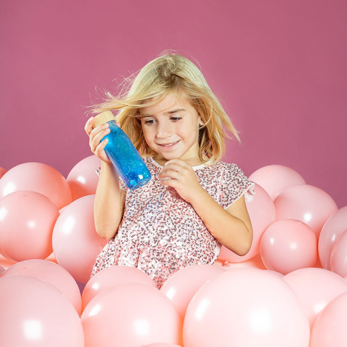Bouteille Sensorielle Float - Bleu - Lina et Compagnie