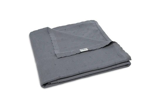 Couverture Bébé 100 x 150 cm Pointelle - Gris - Lina et Compagnie