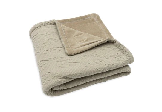 Couverture Berceau 75x100 cm Soft Waves - Olive Green - Lina et Compagnie