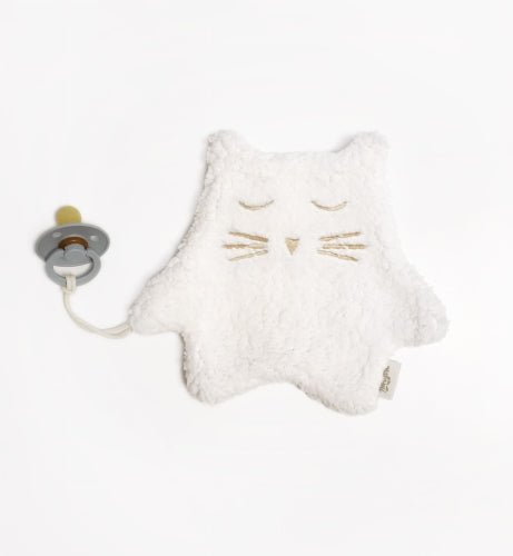 Doudou Attache Tétine Chaton - Ecru - Lina et Compagnie