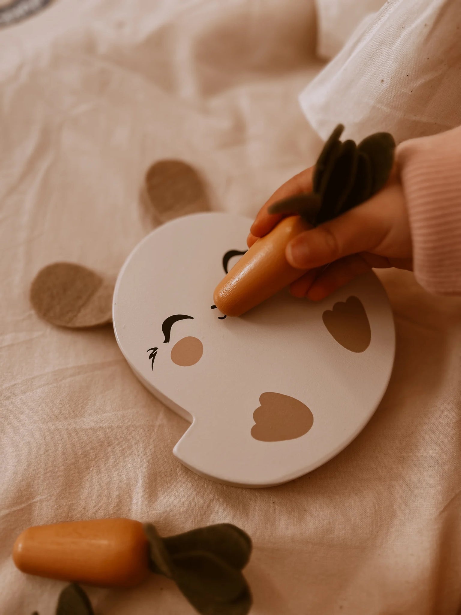 Jeu d'équilibre Lapin en bois - Lina et Compagnie