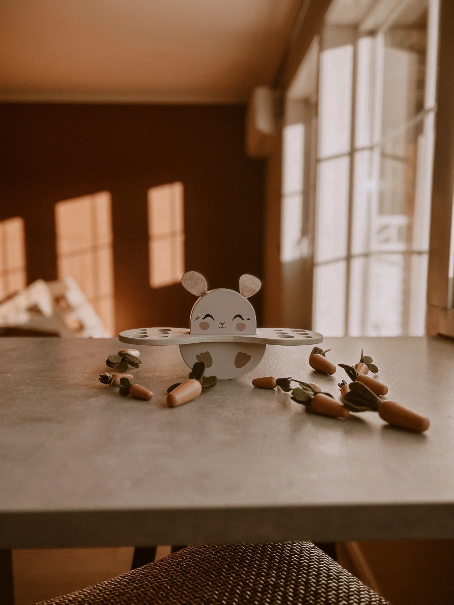 Jeu d'équilibre Lapin en bois - Lina et Compagnie