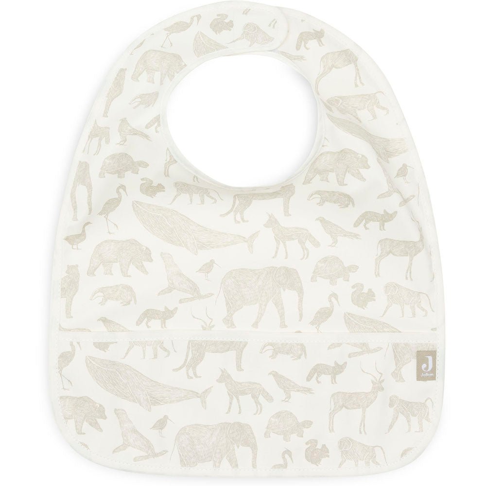 Lot de 2 Bavoirs Imperméables - Animals Olive Green - Lina et Compagnie
