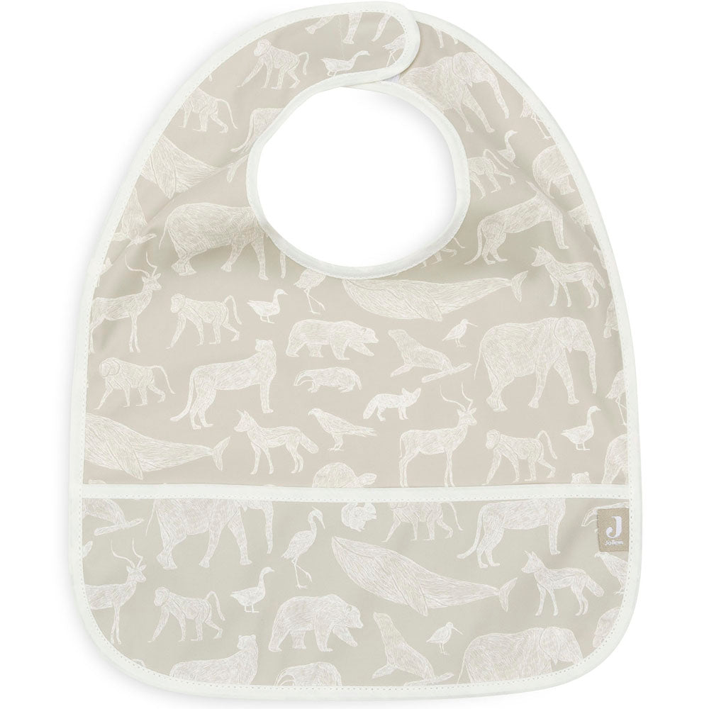 Lot de 2 Bavoirs Imperméables - Animals Olive Green - Lina et Compagnie