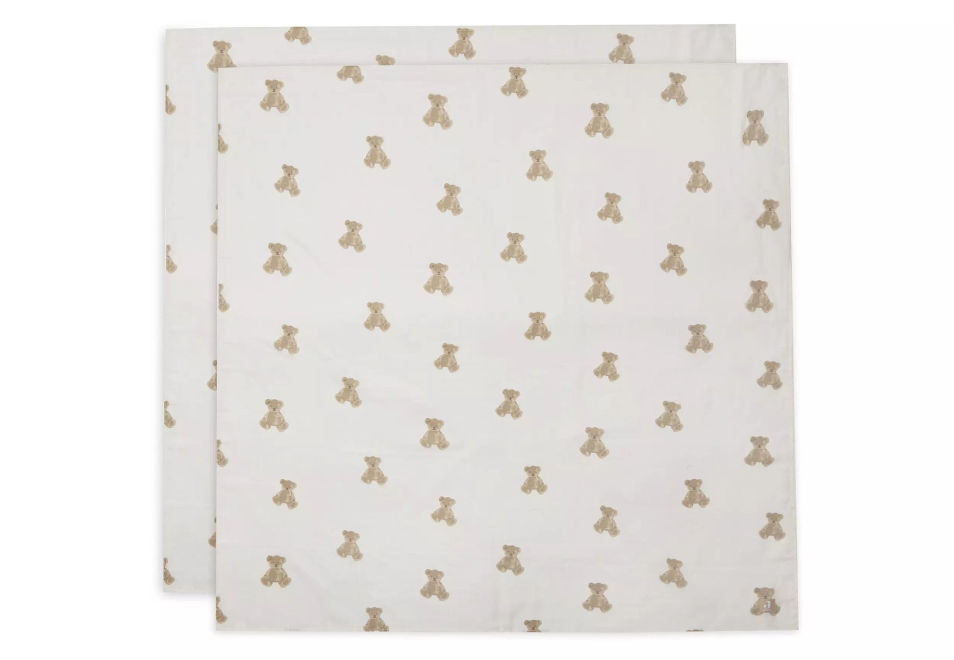Lot de 2 Maxi Langes en gaz de coton - Teddy Bear - Lina et Compagnie