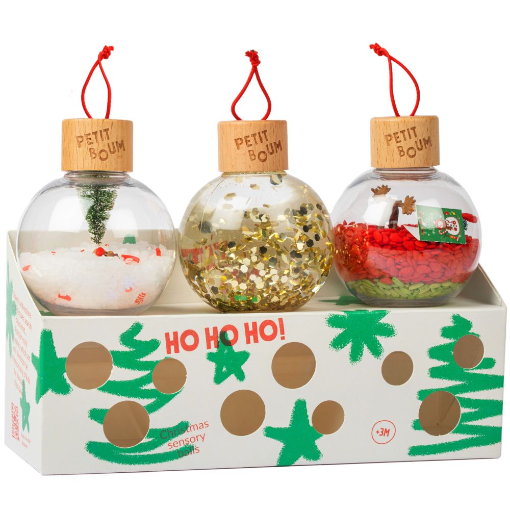 Lot de 3 Boules de Noël Sensorielles - Lina et Compagnie