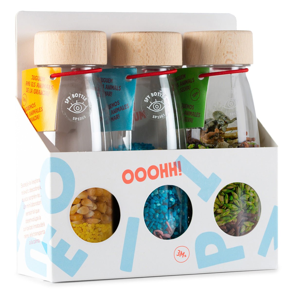 Lot de 3 Bouteilles Sensorielles Spy - Nature - Lina et Compagnie