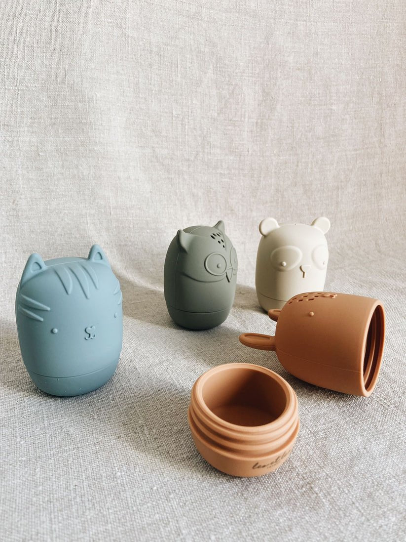 Set de 4 Jouets de Bain - Naturel - Lina et Compagnie
