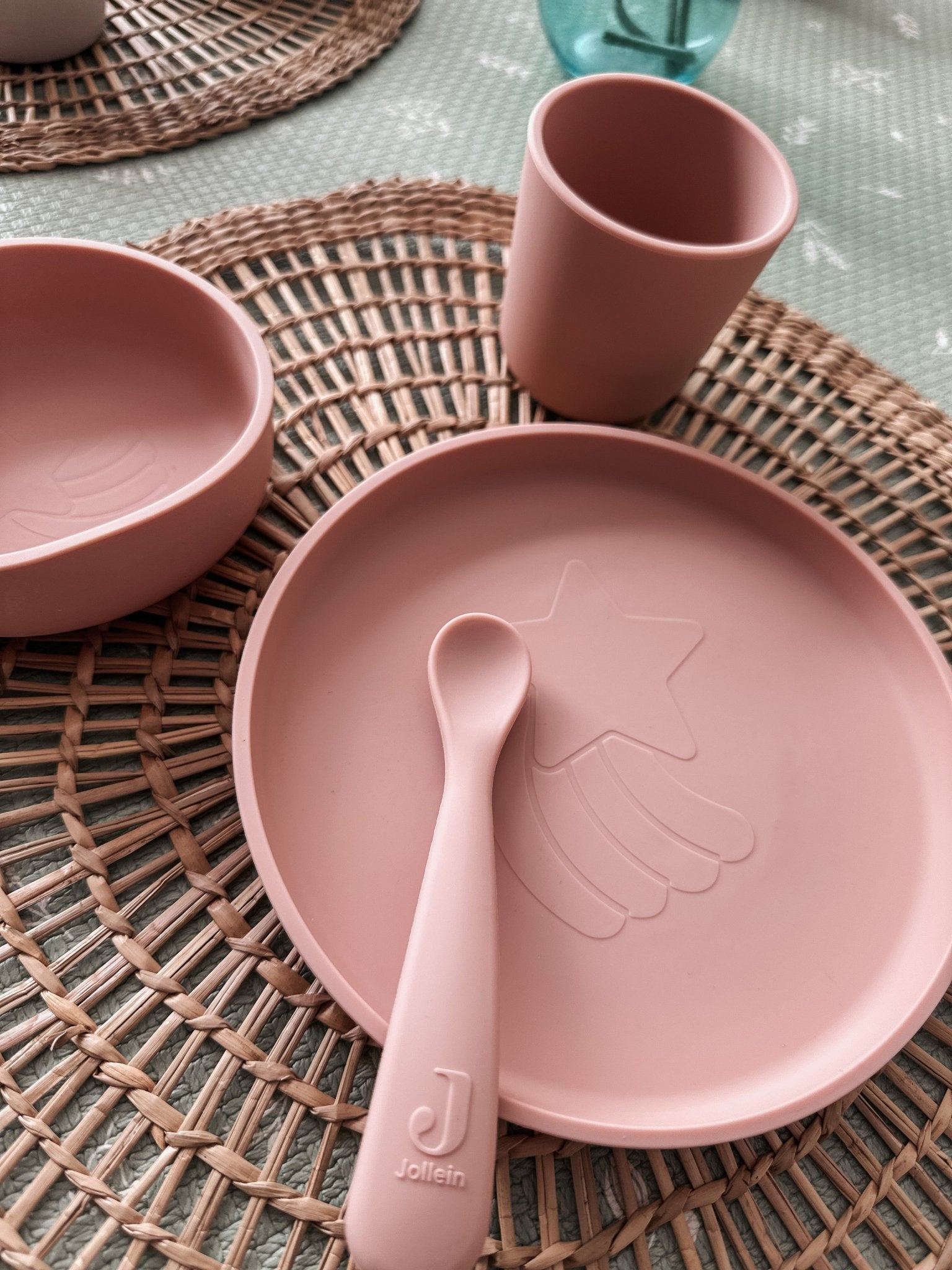 Set Repas en silicone 4 pièces - Pale Pink - Lina et Compagnie